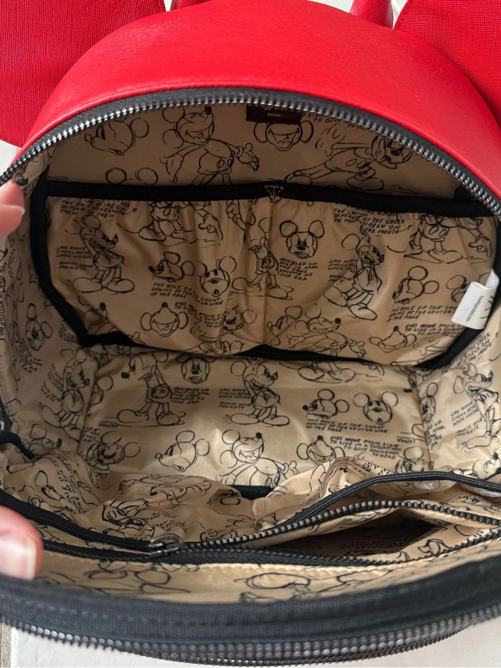 Freshly Picked Disney Mickey Mouse Ears Red Black Diaper Bag Backpack New